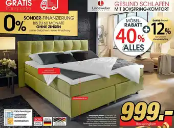 Zurbrüggen Linneweber boxspringbett hawaii Angebot