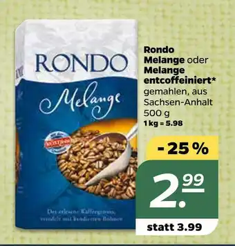 NETTO Rondo melange oder melange entcoffeiniert röstkaffee Angebot