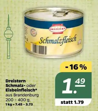 NETTO Dreistern schmalz- oder eisbeinfleisch Angebot