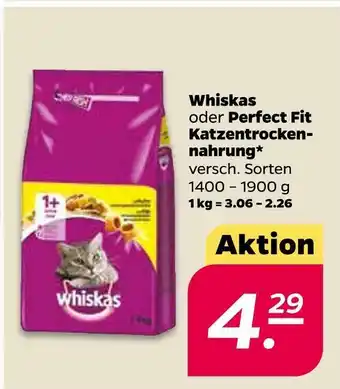 NETTO Whiskas oder perfect fit katzentrockennahrung Angebot