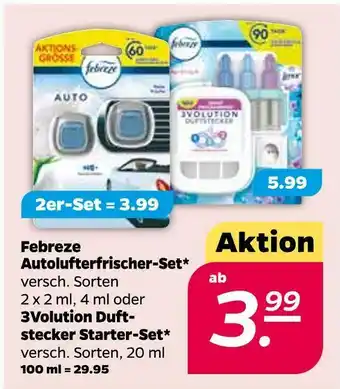 NETTO Febreze autolufterfrischer-set oder 3volution duftstecker starter-set Angebot