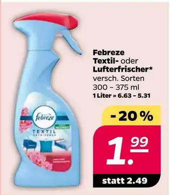 NETTO Febreze textil- oder lufterfrischer Angebot