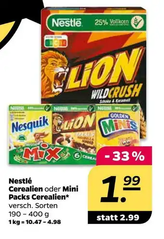 NETTO Nestlé cerealien oder mini packs cerealien Angebot