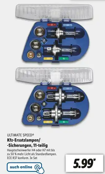 Lidl Ultimate speed kfz-ersatzlampen/-sicherungen Angebot