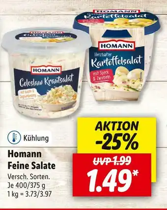 Lidl Homann feine salate Angebot