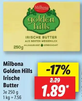 Lidl Milbona Golden Hills Irische Butter 250 g Angebot