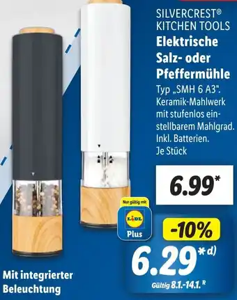 Lidl SILVERCRESⓇ KITCHEN TOOLS Elektrische Salz oder Pfeffermühle Angebot