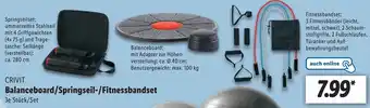 Lidl CRIVIT Balanceboard/Springseil-/Fitnessbandset Angebot