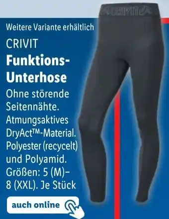 Lidl CRIVIT Funktions Unterhose Angebot