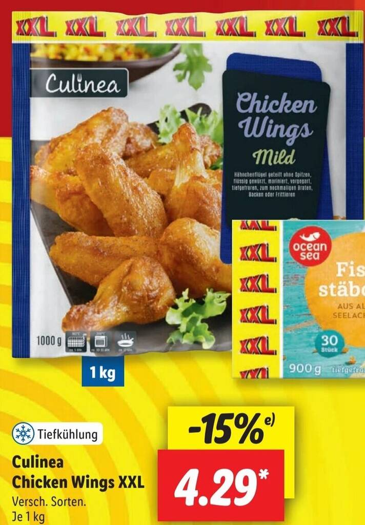 Culinea Chicken Wings XXL 1 kg Angebot bei Lidl