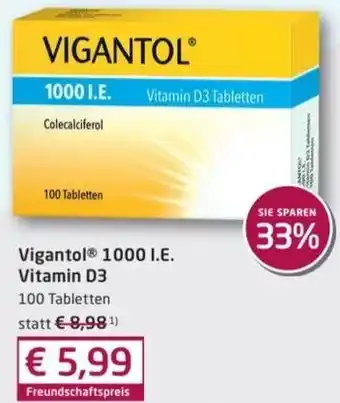 Sabelus XXL Vigantol 1000 I.E. Vitamin D3, 100 Tabletten Angebot