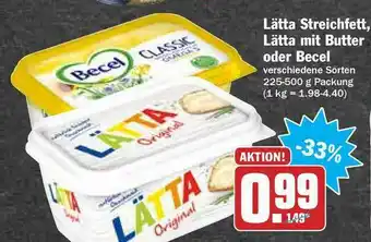 Hit Lätta Streichfett, Lätta Mit Butter Oder Becel Angebot