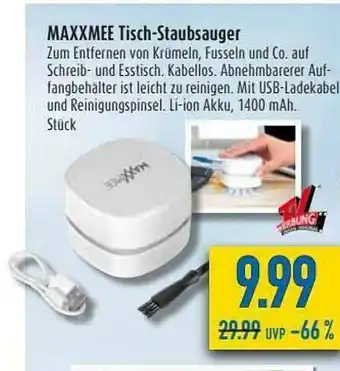 diska Maxxmee Tisch-Staubsauger Angebot