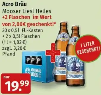 Markgrafen Acro Bräu Mooser Liesl Helles 20x0,5 L Fl. Kasten Angebot