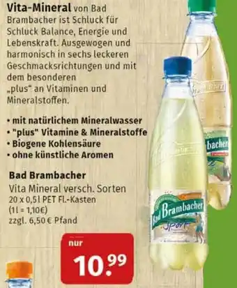 Markgrafen Bad Brambacher 20x0,5 L Fl. Kasten Angebot