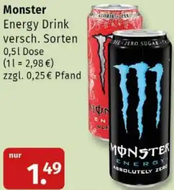 Markgrafen Monster Energy Drink 0,5 L Dose Angebot