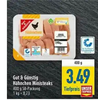 diska Gut & Günstig Hähnchen Ministeaks Angebot