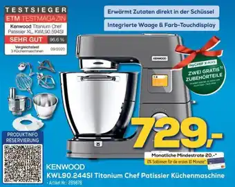 Euronics KENWOOD KWL90.244SI Titanium Chef Patissier Küchenmaschine Angebot