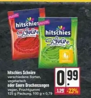 E-Center Hitschies Schnüre Oder Saure Drachenzungen Angebot