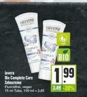 E-Center Lavera Bio Complete Care Zahncreme Angebot