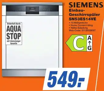 K+B Expert SIEMENS Einbau Geschirrspüler SN53ES14VE Angebot