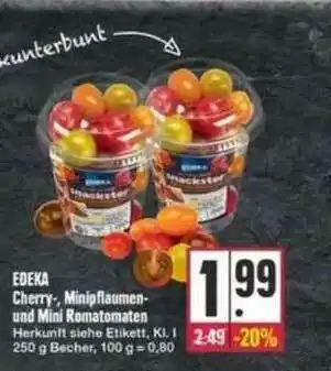 E-Center Edeka Cherry, Minipflaumen Und Mini Romatomaten Angebot