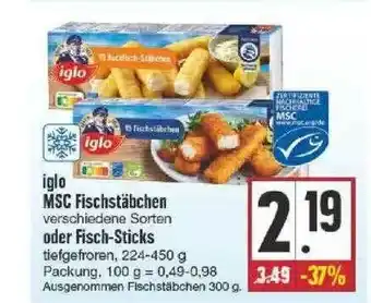 Edeka Iglo Msc Fischstabchen Oder Fisch Sticks Angebot