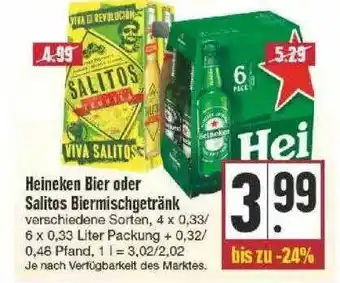 Edeka Heineken Bier Oder Salitos Biermischgetränk Angebot