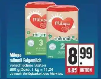 Edeka Milupa Milumil Folgenmilch Angebot