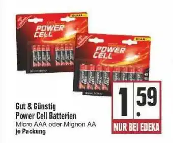 Edeka Gut & Günstig Power Cell Batterien Angebot