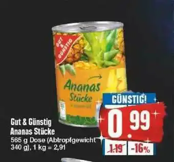 Edeka Gut & Günstig Ananas Stücke Angebot