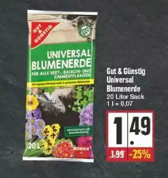 Edeka Gut & Günstig Universal Blumenerde Angebot