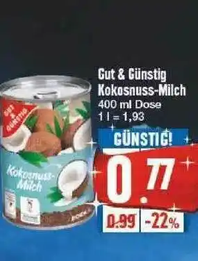 Edeka Gut & Günstig Kokosnuss-milch Angebot