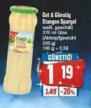 Edeka Gut & Günstig Stangen Spargel Angebot