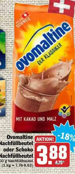 Hit Ovomaltine Nachfüllbeutel Oder Schoko Nachfüllbeutel Angebot