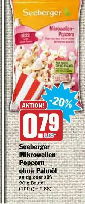 Hit Seeberger Mikrowellen Popcorn Ohne Palmöl Angebot