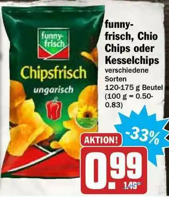 Hit Funny Frisch, Chio Chips Oder Kesselchips Angebot