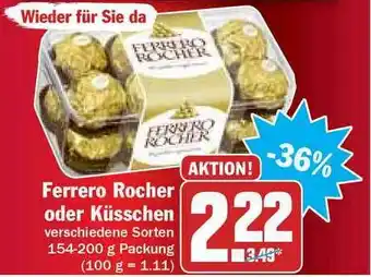 Hit Ferrero Rocher Oder Küsschen Angebot