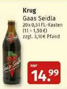 Markgrafen Krug Gaas Seidla Angebot