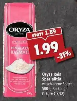 Marktkauf Oryza Reis Spezialität Angebot