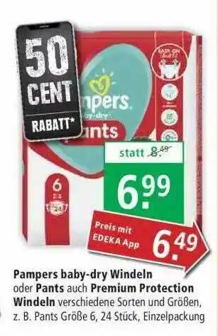 Marktkauf Pampers Baby-dry Windeln Oder Pants Auch Premium Protection Windeln Angebot