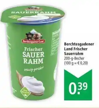 Marktkauf Berchtesgadener Land Frischer Sauerrahm Angebot