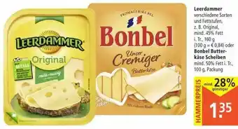 Marktkauf Leerdammer Oder Bonbel Butterkäse Scheiben Angebot