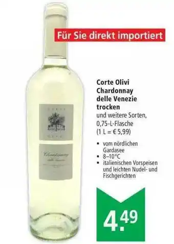 Marktkauf Corte Olivi Chardonnay Delle Venezie Trocken Angebot