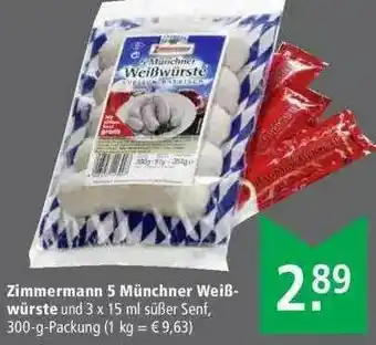 Marktkauf Zimmermann 5 Münchner Weißwürste Angebot