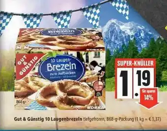 Marktkauf Gut & Günstig 10 Laugenbrezeln Angebot