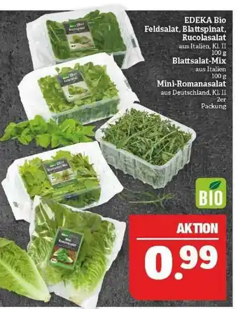 Marktkauf Edeka Bio Feldsalat, Blattspinat, Rucolasalat, Blattsalat-mix Mini-romanasalat Angebot