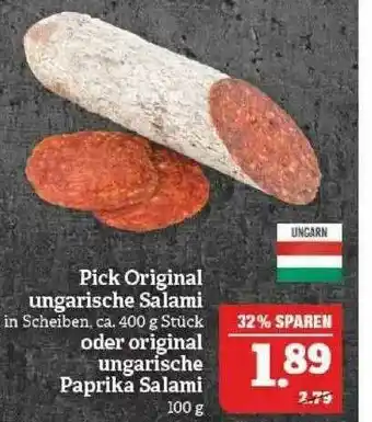 Marktkauf Pick Original Ungarische Salami Oder Original Ungarische Paprika Salami Angebot