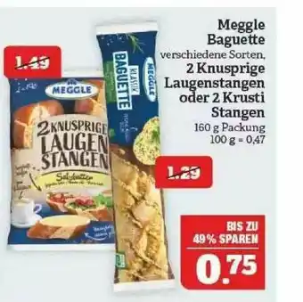 Marktkauf Meggle Baguette 2 Knusprige Laugenstangen Oder 2 Krusti Stangen Angebot