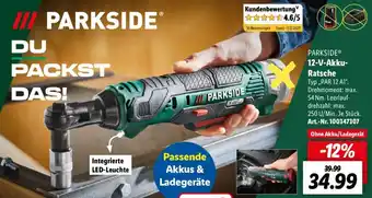 Lidl PARKSIDE 12-V-Akku-Ratsche ,,PAR 12 A1" Angebot